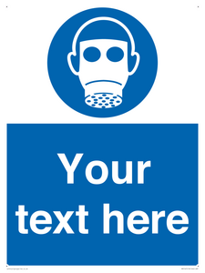 MP5167: Custom Respirator Required Sign