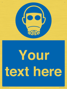 MP5167: Custom Respirator Required Sign