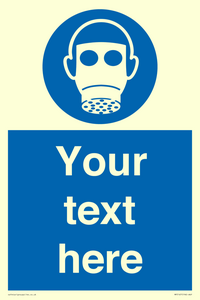 MP5167: Custom Respirator Required Sign