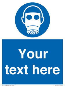 MP5167: Custom Respirator Required Sign