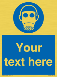 MP5167: Custom Respirator Required Sign