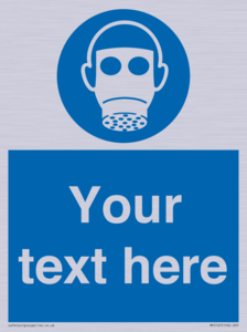 MP5167: Custom Respirator Required Sign