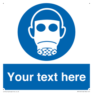 MP5167: Custom Respirator Required Sign