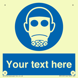 MP5167: Custom Respirator Required Sign