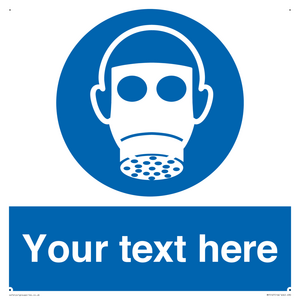 MP5167: Custom Respirator Required Sign