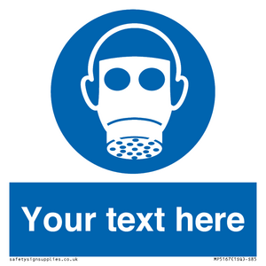 MP5167: Custom Respirator Required Sign