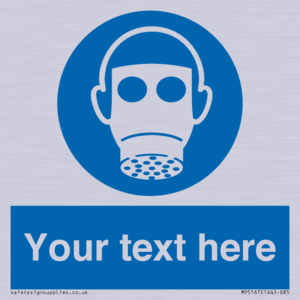 MP5167: Custom Respirator Required Sign