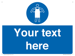 MP5169: Custom Protective Apron Required Sign