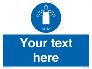 MP5169: Custom Protective Apron Required Sign