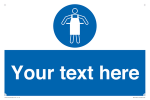 MP5169: Custom Protective Apron Required Sign