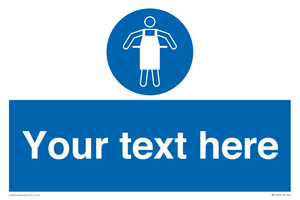MP5169: Custom Protective Apron Required Sign