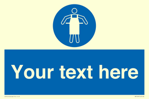 MP5169: Custom Protective Apron Required Sign