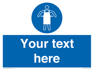 MP5169: Custom Protective Apron Required Sign