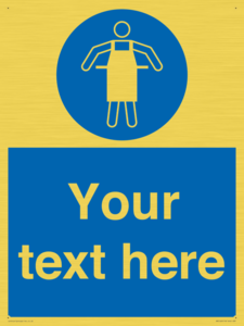 MP5169: Custom Protective Apron Required Sign