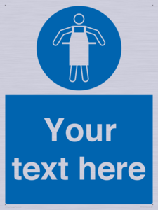 MP5169: Custom Protective Apron Required Sign