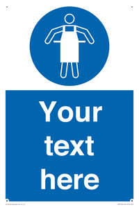 MP5169: Custom Protective Apron Required Sign