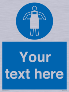 MP5169: Custom Protective Apron Required Sign