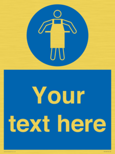 MP5169: Custom Protective Apron Required Sign