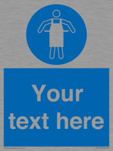 MP5169: Custom Protective Apron Required Sign