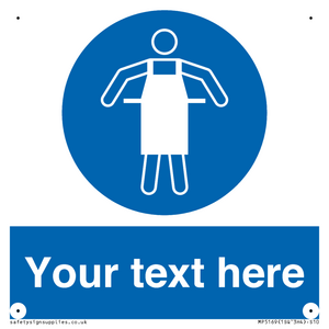 MP5169: Custom Protective Apron Required Sign