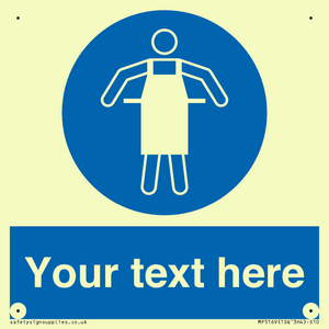MP5169: Custom Protective Apron Required Sign