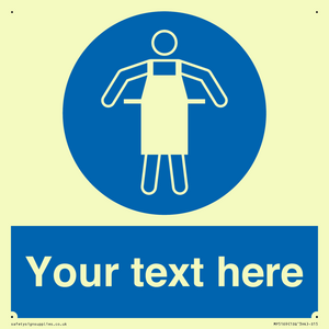 MP5169: Custom Protective Apron Required Sign