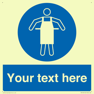MP5169: Custom Protective Apron Required Sign