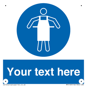 MP5169: Custom Protective Apron Required Sign