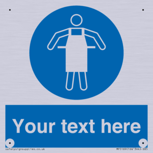 MP5169: Custom Protective Apron Required Sign