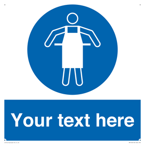 MP5169: Custom Protective Apron Required Sign
