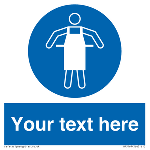 MP5169: Custom Protective Apron Required Sign