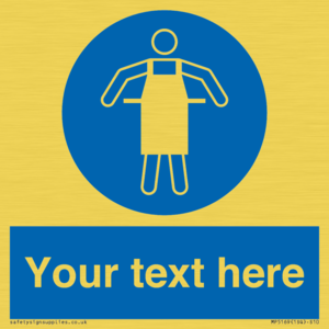MP5169: Custom Protective Apron Required Sign