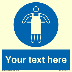 MP5169: Custom Protective Apron Required Sign