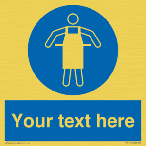 MP5169: Custom Protective Apron Required Sign
