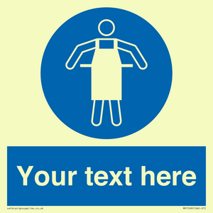 MP5169: Custom Protective Apron Required Sign