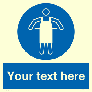 MP5169: Custom Protective Apron Required Sign