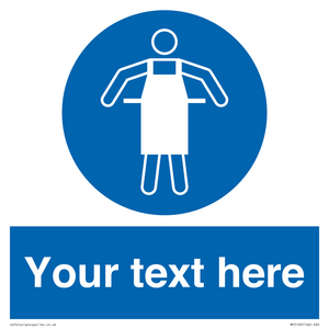MP5169: Custom Protective Apron Required Sign