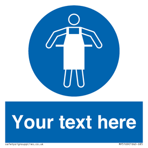 MP5169: Custom Protective Apron Required Sign