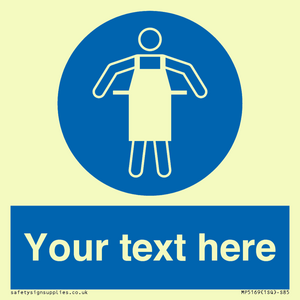 MP5169: Custom Protective Apron Required Sign