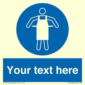 MP5169: Custom Protective Apron Required Sign