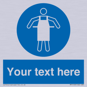 MP5169: Custom Protective Apron Required Sign