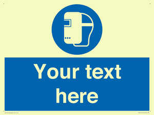 MP5175: Custom Welding Mask Required Sign