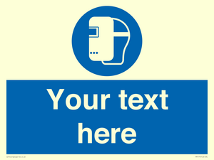 MP5175: Custom Welding Mask Required Sign