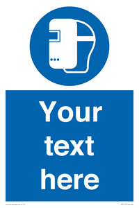 MP5175: Custom Welding Mask Required Sign