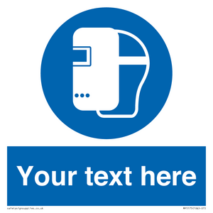 MP5175: Custom Welding Mask Required Sign