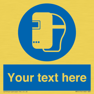MP5175: Custom Welding Mask Required Sign