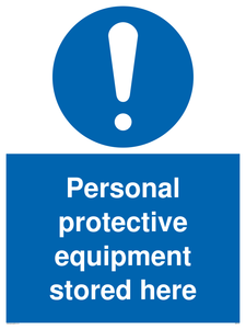 MP5715: Personal protective equipment stored here Mandatory Sign
