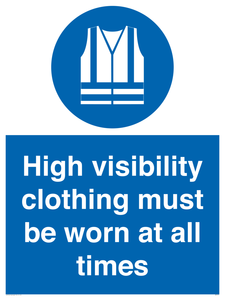 MP5717: High visibility clothing must be worn Mandatory Sign