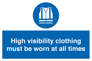 MP5717: High visibility clothing must be worn Mandatory Sign