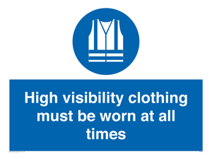 MP5717: High visibility clothing must be worn Mandatory Sign